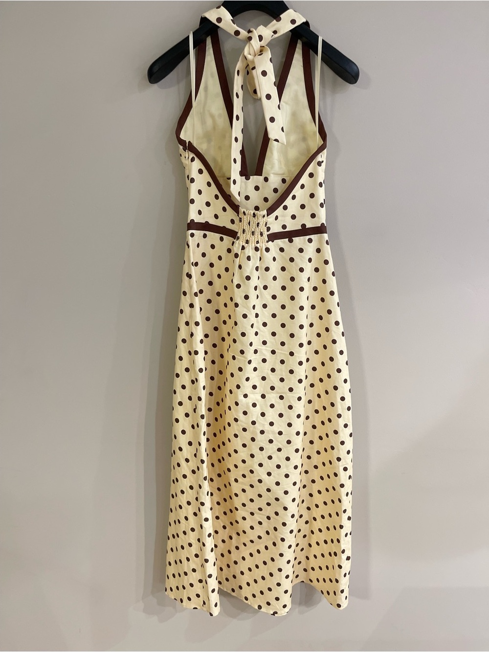 NEW Posse Bowie Plunge V Neck Polka Dot Midi Dress Size XS - Picture 14 of 16